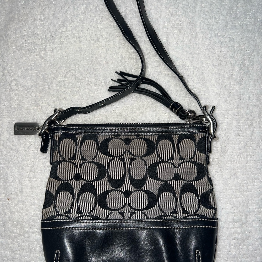 Coach MINI Monochrome Signature Crossbody Bag